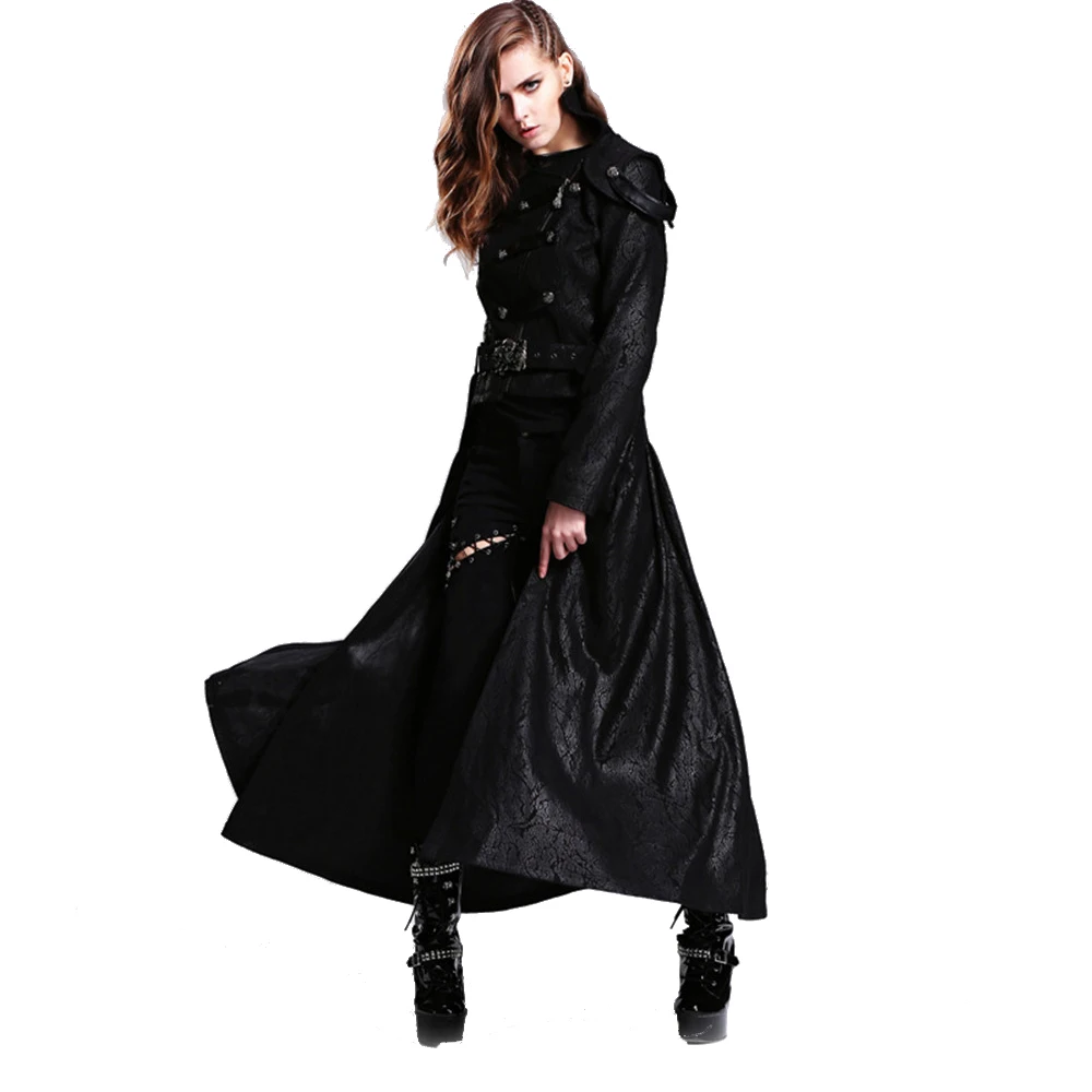 

Autumn And Winter Long-Sleeved Removable Bottom Zipper Jacket Women's Jacket Punk Style Irregular Collar Long Jacket