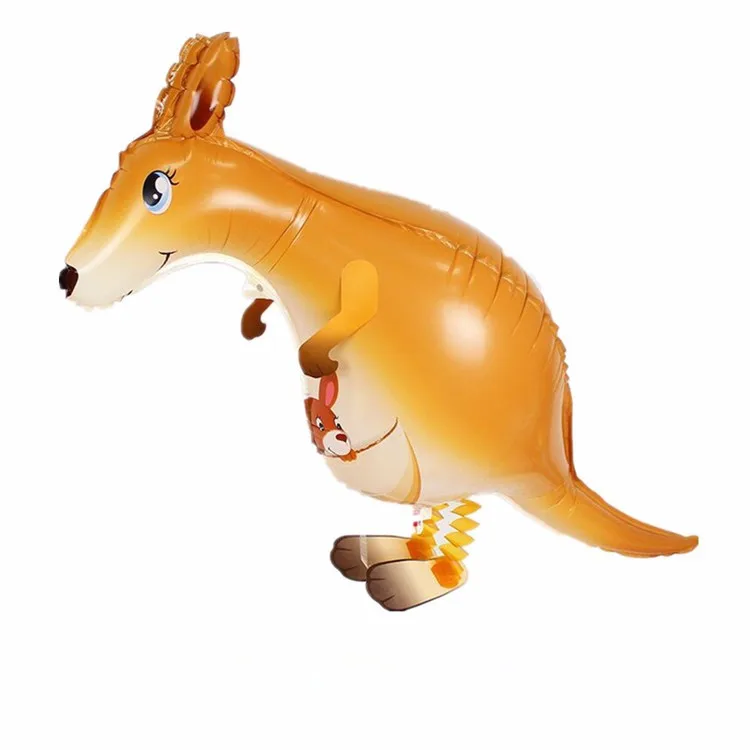 10pc Animal shaped balloons walking pet kangaroo aluminum foil balloon