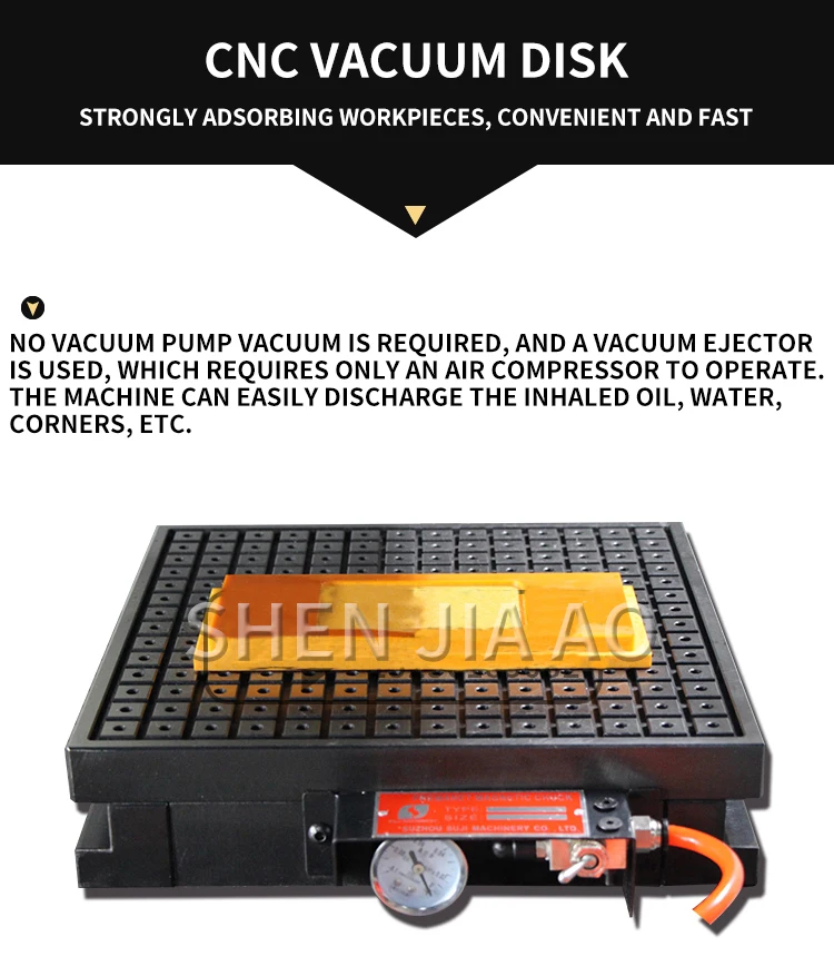 1 шт. CNC Вакуумная присоска Инструмент вакуумный постоянный магнит присоска машина 300*400 CNC магнит вакуумный диск медь, алюминиевая пластина