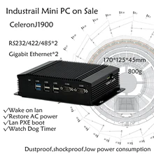 Dual COM Dual LAN Fanless Mini PC Intel Celeron J1900 RS232,422,485 COM USB WIFI industrial PC Desktop Computer qotom 6 com dual lan pentium processor 3805u 2m cache on board mini itx board suitable for pos machine kiosk device