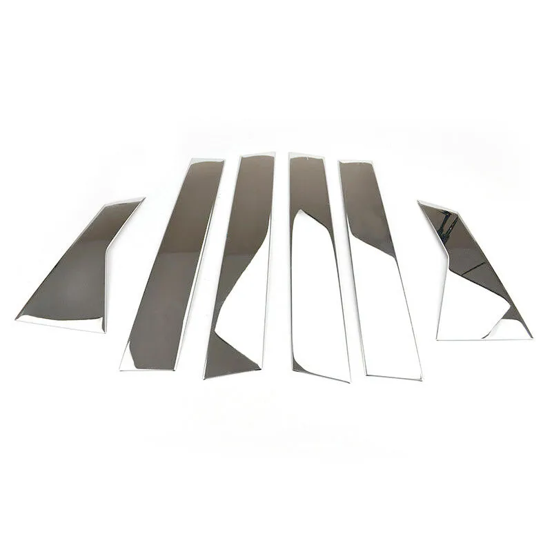 

For Honda Civic 2016-2018 Window Pillar Cover Chrome Door Decor Stainless Steel