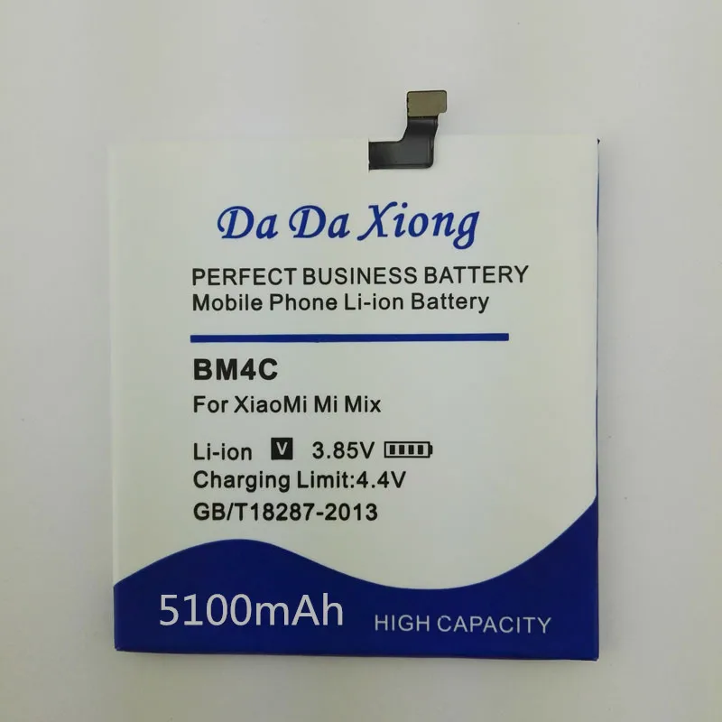 Da Xiong аккумулятор высокой емкости 5100 мАч BM4C для Xiaomi mi аккумуляторов для телефонов mi x