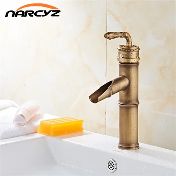 

Free shipping Bathroom tap toilet Antique brass finishing basin faucets single hand wash basin tap XT936