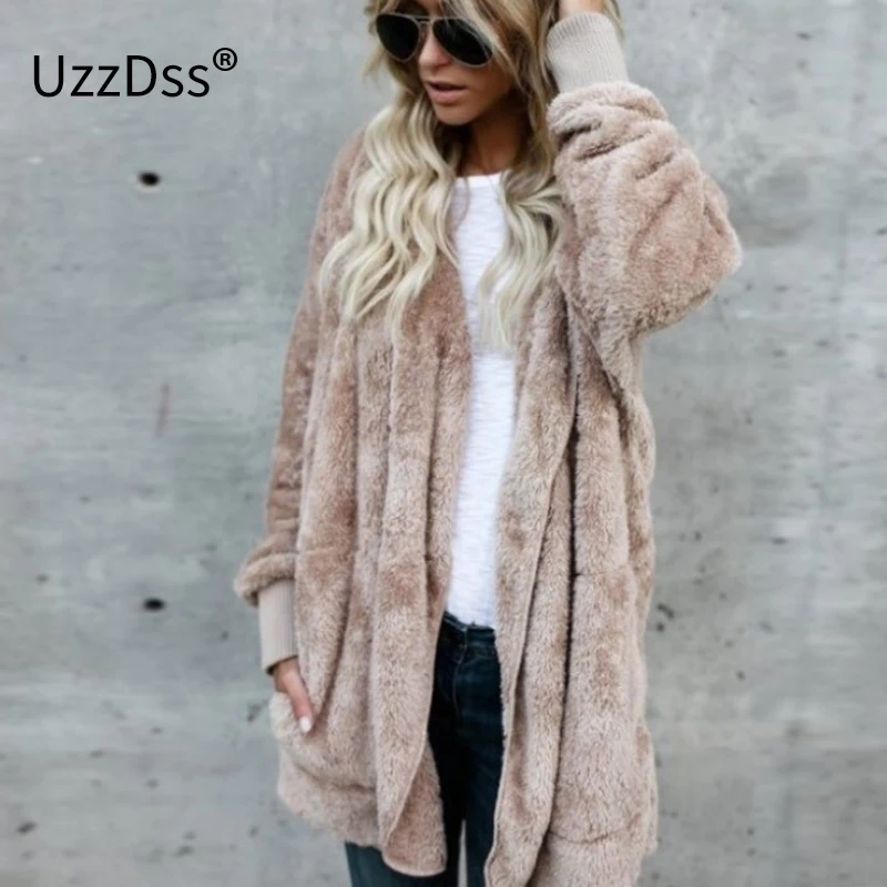 long teddy bear coat with hood