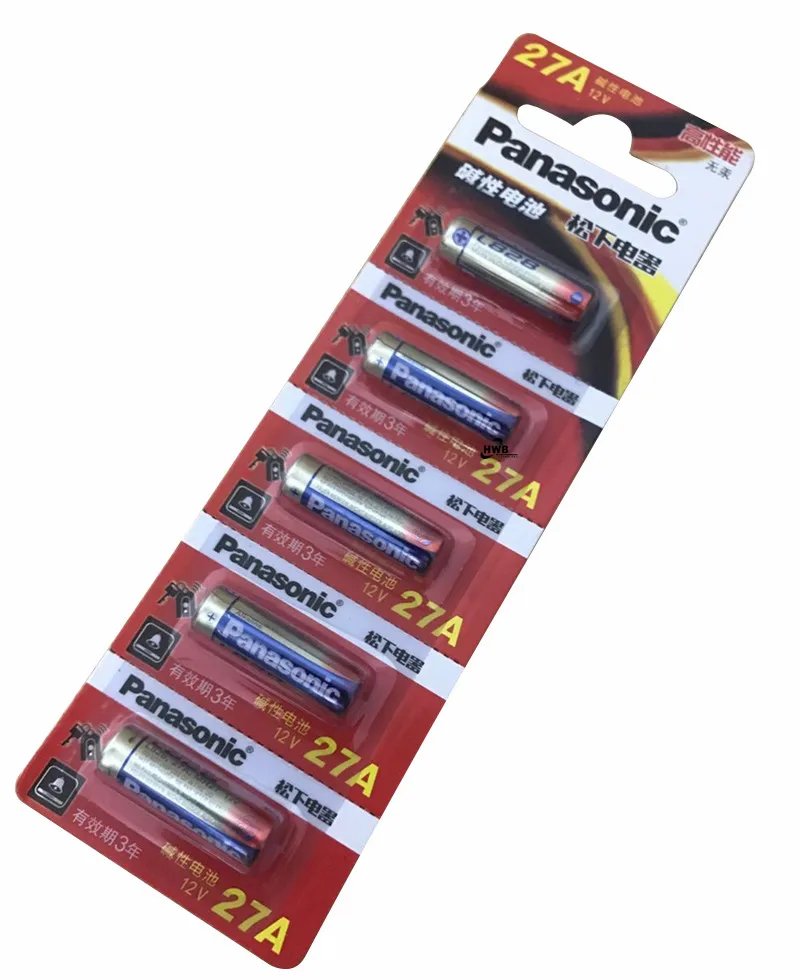 

5pcs/lot Panasonic 27A A27 12V Alarm-Remote Dry Alkaline Battery Cells 27AE 27MN High Capacity Car Remote Toys Calculator DoorBe