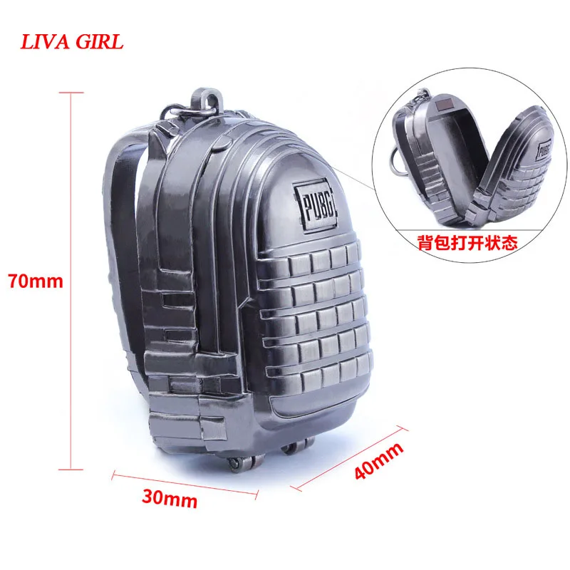  2019 New STG Game Playerunknown's Battlegrounds Pans + helmet 3D Weapon Model Beads Chain Pendant N