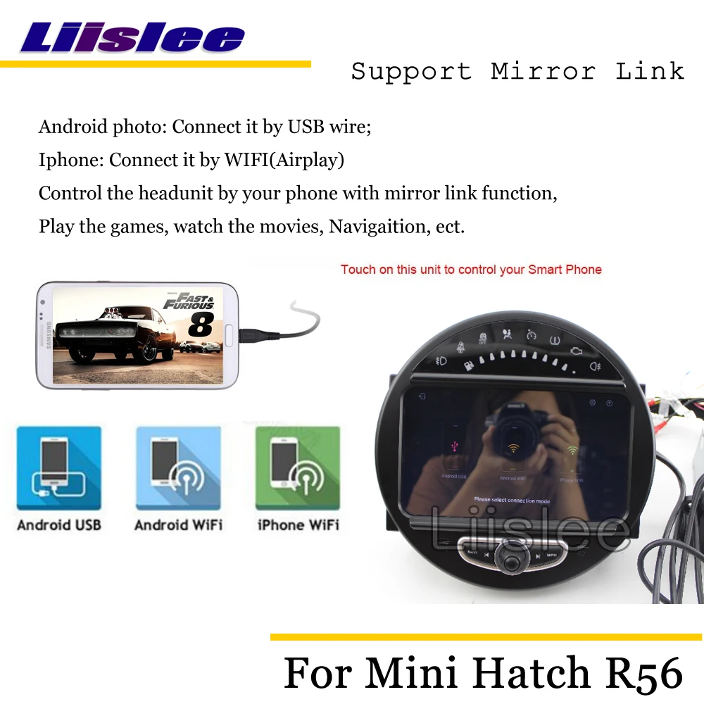 Top Liislee Car Android Multimedia For Mini Hatch / Hardtop R56 2006~2013 Stereo Radio Audio Carplay GPS Navi Map Navigation System 3