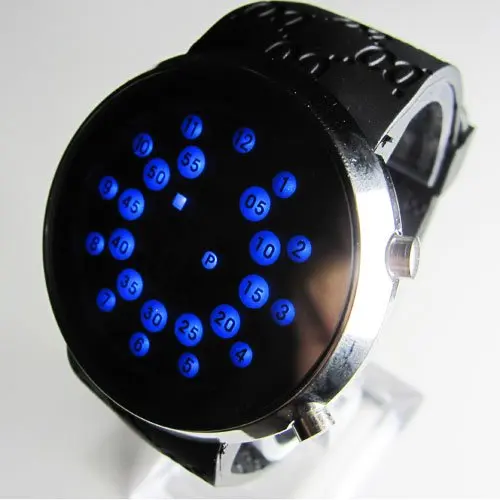 

Unique Design Blue LED Dot Matrix Men's Sport Watch