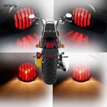 1 pcs Black Tail Light Registration License Plate Light with Holder Brake 12V for Harley Sportster 883N 883R 1200 XL Softail
