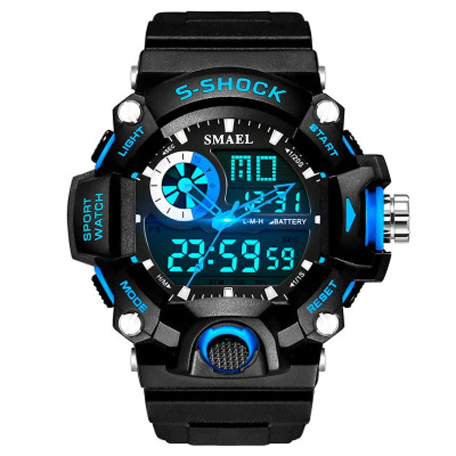 

Military Watch Men 2018 Waterproof S Shock Quartz Clock LED Digital Student Wristwatch Multifunction Outdoor Sports Watch