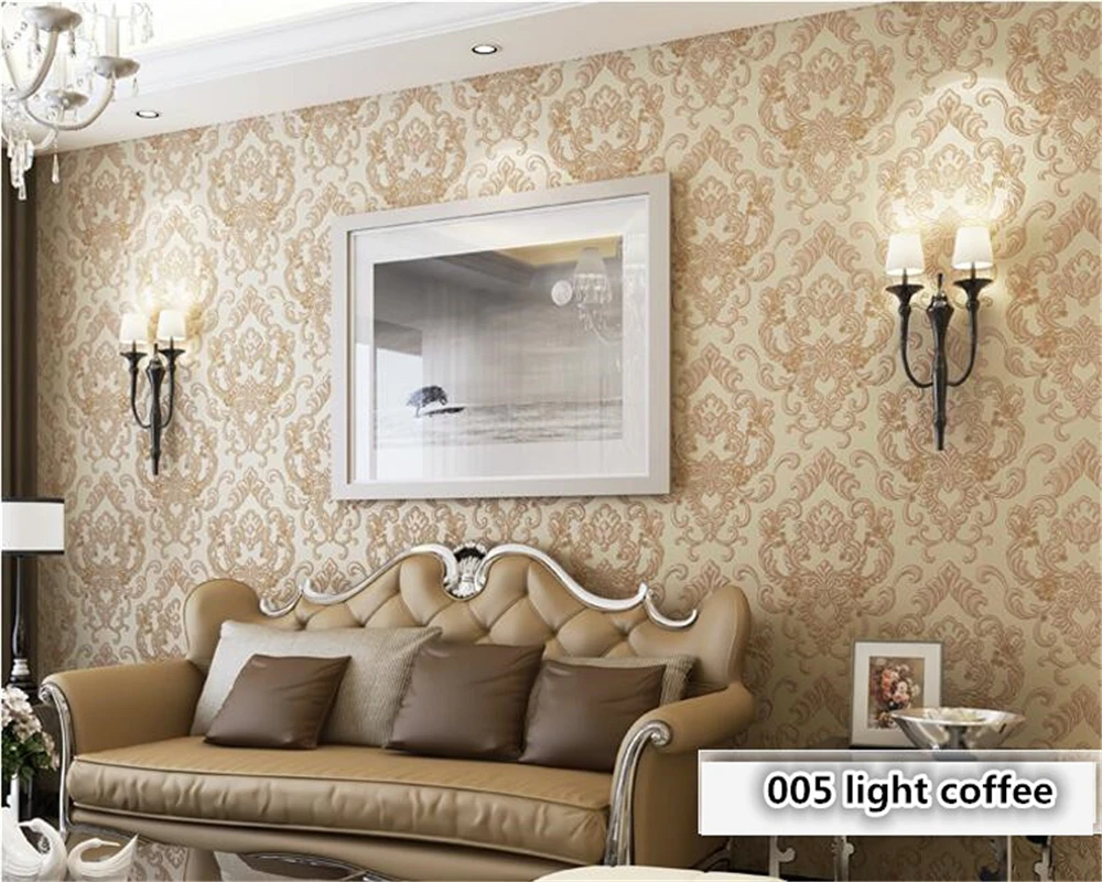 Beibehang Eropa Kamar Tidur Klasik Nonwoven Wallpaper Hiasan Timbul Beibehang Eropa Kamar Tidur Klasik Nonwoven Wallpaper Hiasan Timbul