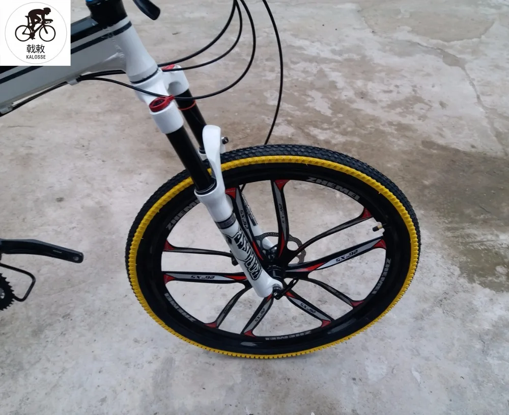 Flash Deal Kalosse Soft-tail mountain bicycle   Foldable   Hydraulic brakes  mountain bike   bicycle Folding  26er  24/27/30 speed 8