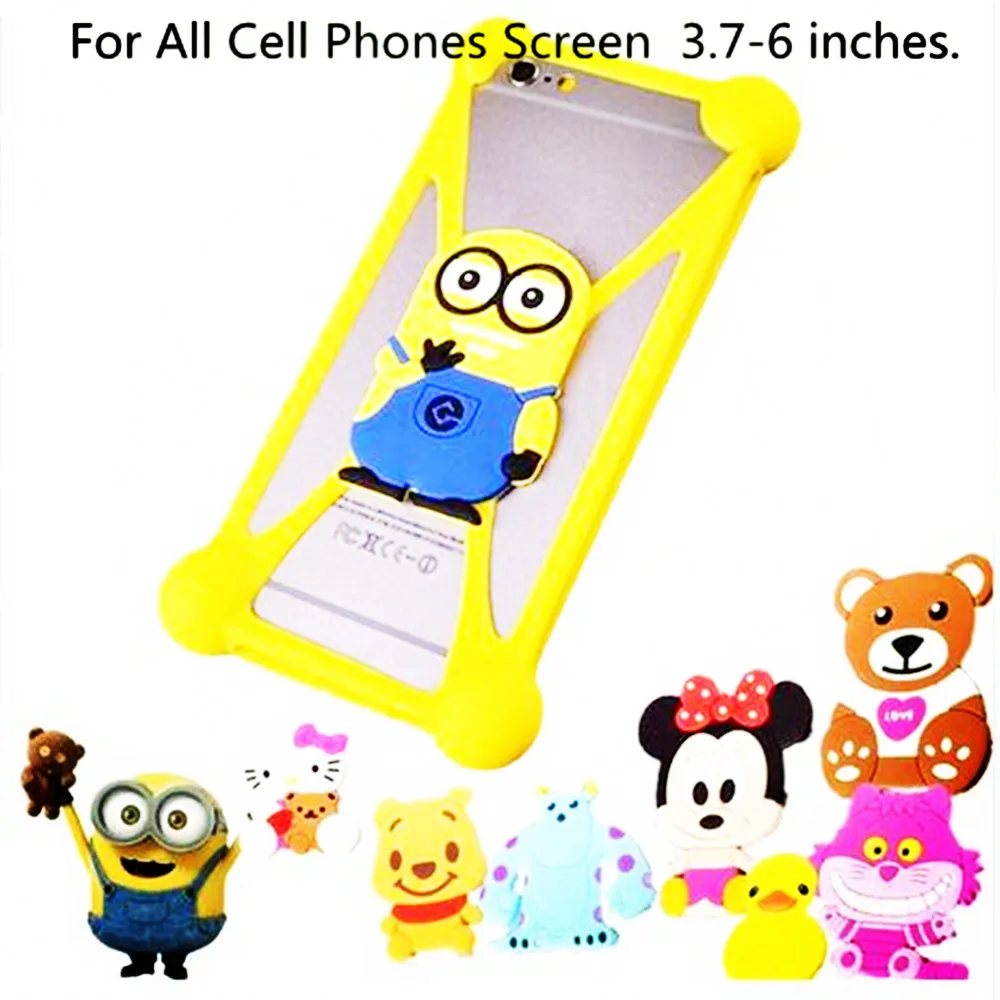 Cute Cartoon Silicone Universal Cell Phone Cases Fundas For Gigabyte GSmart Saga S3 Cover Capa |