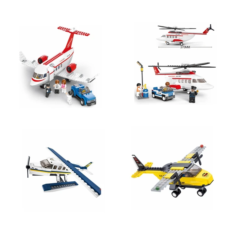 

2019creative city aircraft aircraft airport station kit helicopter map compatible legoings building blocks children's toys gifts