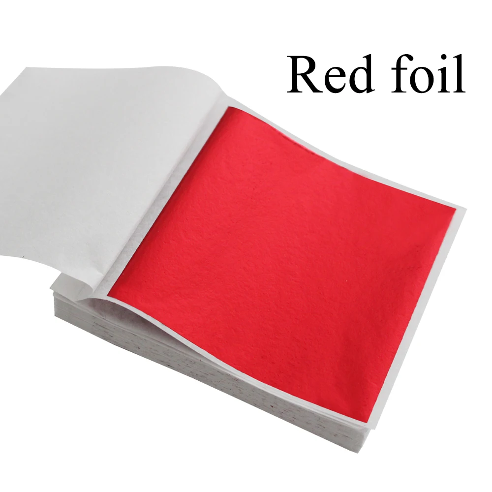 Red foil leaf, Taiwan alloy gold foil leaf ,gilding Glue colorful