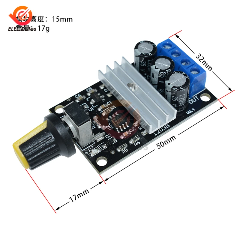 NE555 80 Вт 3A ШИМ контроллер скорости двигателя постоянного тока регулятор Регулируемая Переменная скорость Переключатель Регулятор Двигателя пост. Тока 12 В 24 В