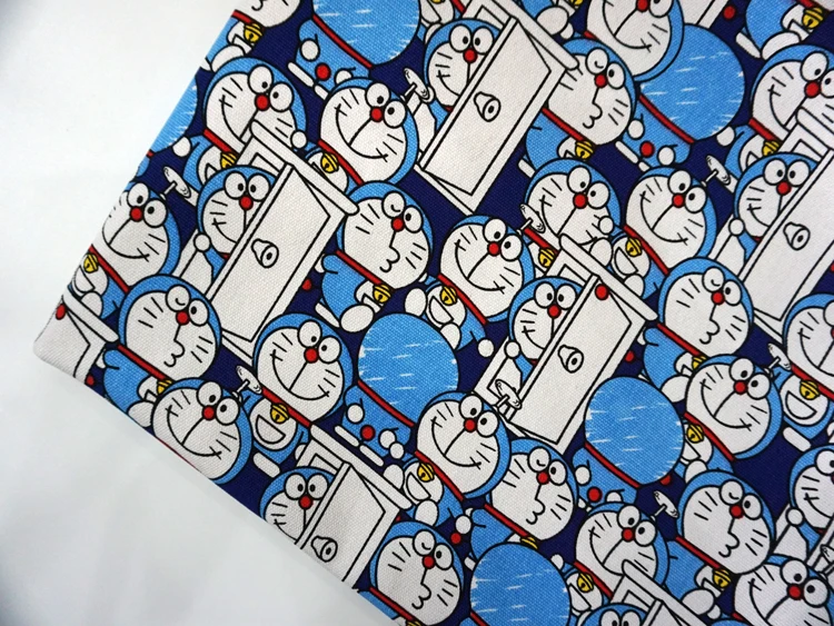 90*145 см мультфильм Doraemon DIY ручной работы ткань, холст для пэчворка Ткань Домашний текстиль шитье DIY скатерть чехол для дивана