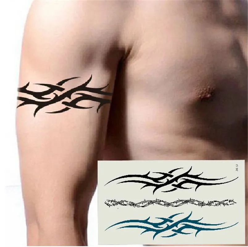 

black blue color Arm tattoos brand new fashion waterproof temporary tattoo sticker tatoo tatto men women flash fake henna WM165