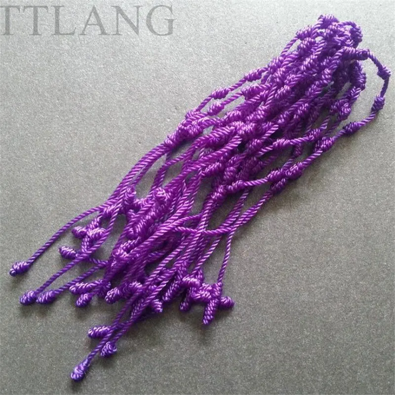 HTB1GACtmiQnBKNjSZFmq6AApVXa6 Sprzedaż hurtowa moda promocyjne ręcznie wiązane bransoletka-różaniec Nylon bransoletka-różaniec, 48 sztuk/paczka