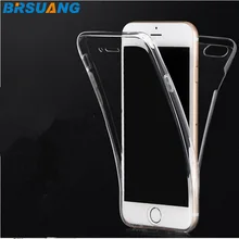 500 шт./лот спереди Сенсорный экран задняя крышка, мягкий прозрачный 360 Полный Средства ухода за кожей Защитный чехол для iPhone 5 5S SE 6 6S 6 Plus 7 7 Plus