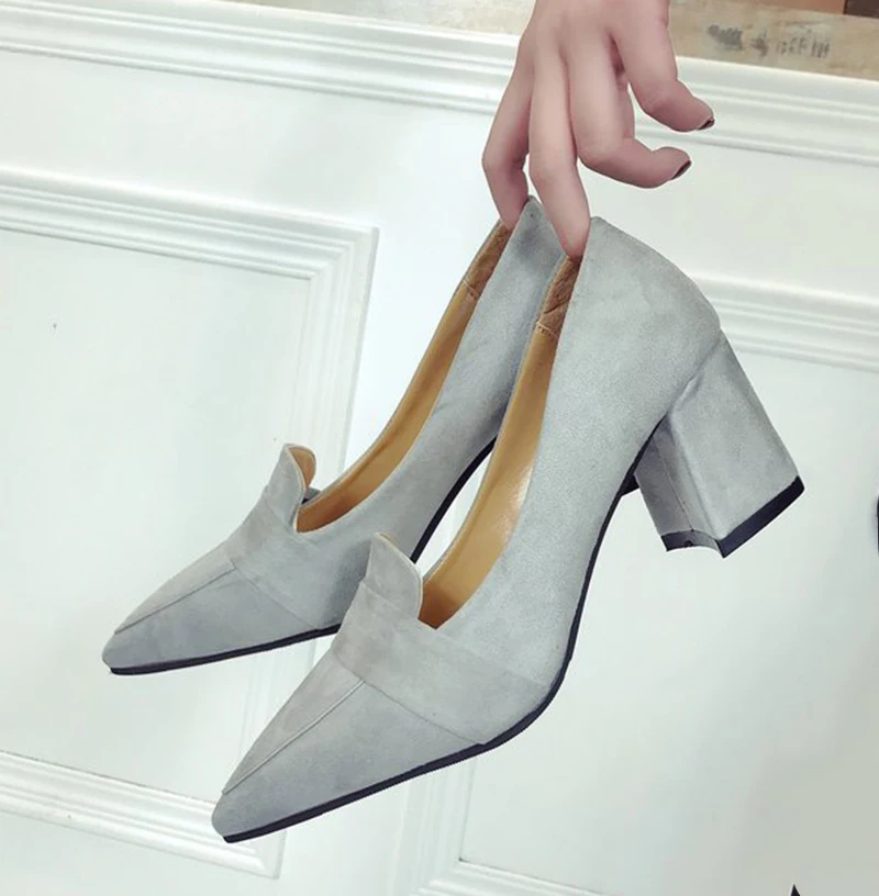 Details about New Fashion Women's Block Heels Pointy Toe Slip On Pumps Loafers Shoes 45/46/47 Details about New Fashion Women's Block Heels Pointy Toe Slip On Pumps Loafers Shoes 45/46/47
