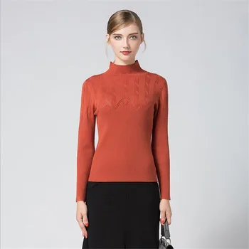 

Basic Autumn Women sweater 2017 high elastic Solid Turtleneck sweater women slim sexy tight Bottoming Knitted Pullovers Fashion