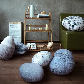 

Simulation stone pillow Pebble cushions Children's cushion lazy sofa Nordic home decoration soft plush pp cotton back cushion