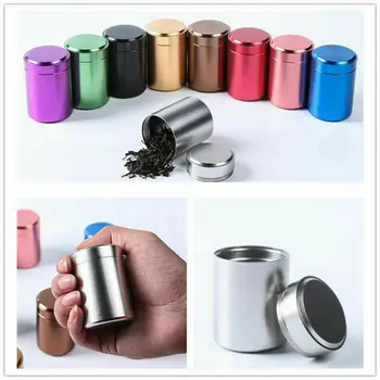 

Airtight Smell Proof Container Aluminum Herb Stash Tea Jar Metal Can Boxes 70ML