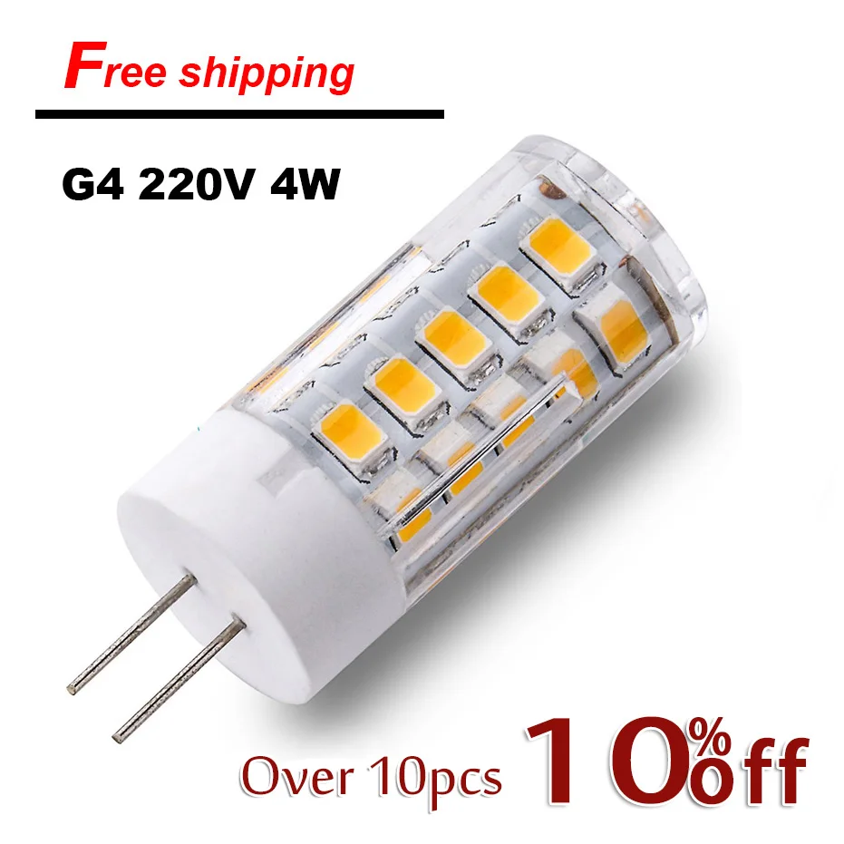 Energy Saving Ceramic Lamp bulb G4 220V 4W 5W 2835...