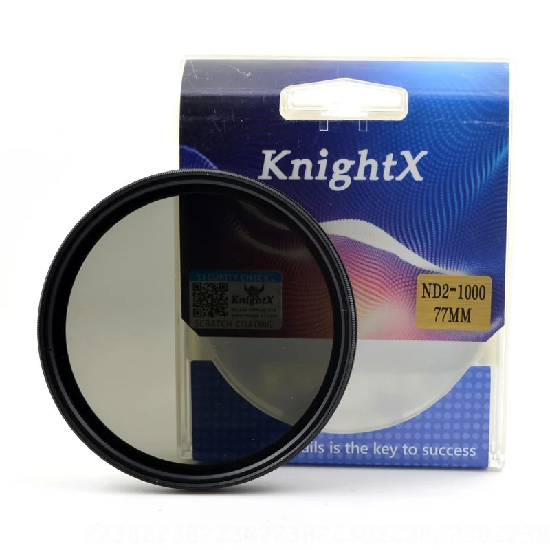 KnightX CPL 52 мм 58 мм 67 мм 77 мм звезда FLD УФ Цветной nd фильтр объектива для Canon Nikon d5200 d3300 100d D3100 D3200 D5100 300d 1200d - Цвет: ND2-ND1000