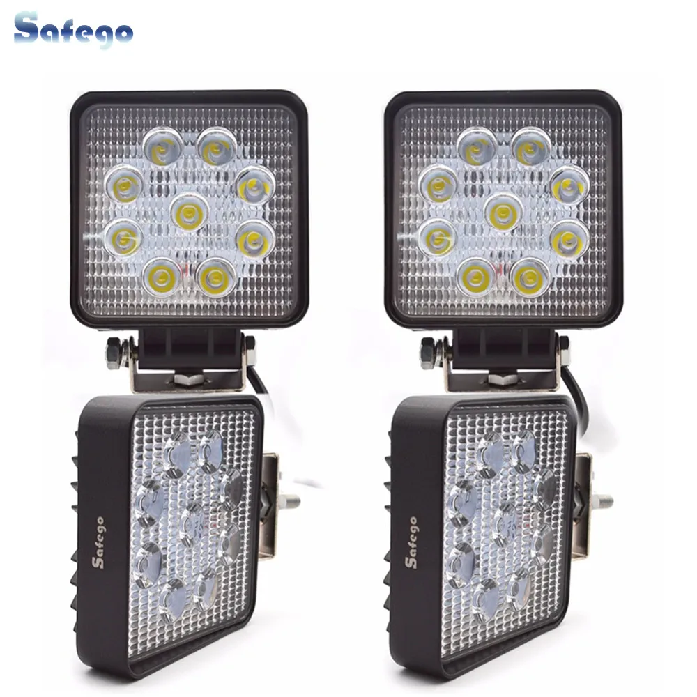 

4PCS LED Work Light 4" Inch 27W Flood Fog Driving Lamp 12V for Motorcycle Tractor Truck Trailer SUV Offroads Boat 4WD Work Light