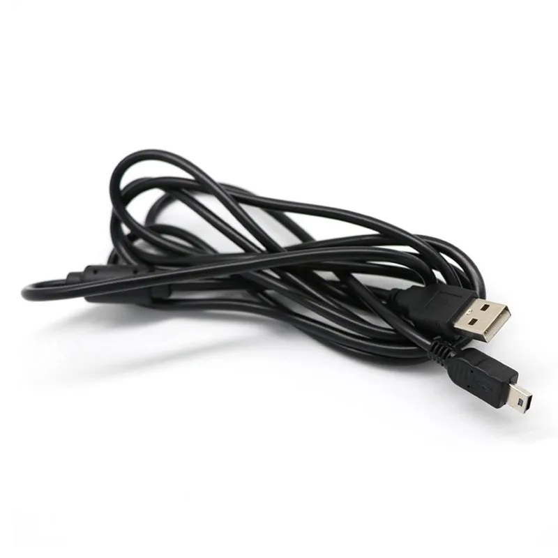 1,8 м USB 2,0 черного цвета на каблуках высотой 5-Pin Дата Зарядное устройство кабель для Ps3 игра Беспроводной контроллер подключения компьютерных игр и зарядки