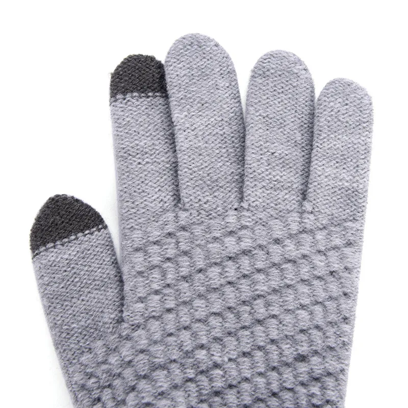 1 пара теплых смартфонов для вождения перчатки с сенсорным экраном перчатки для мужчин и женщин Мягкие вязаные эластичные зимние перчатки