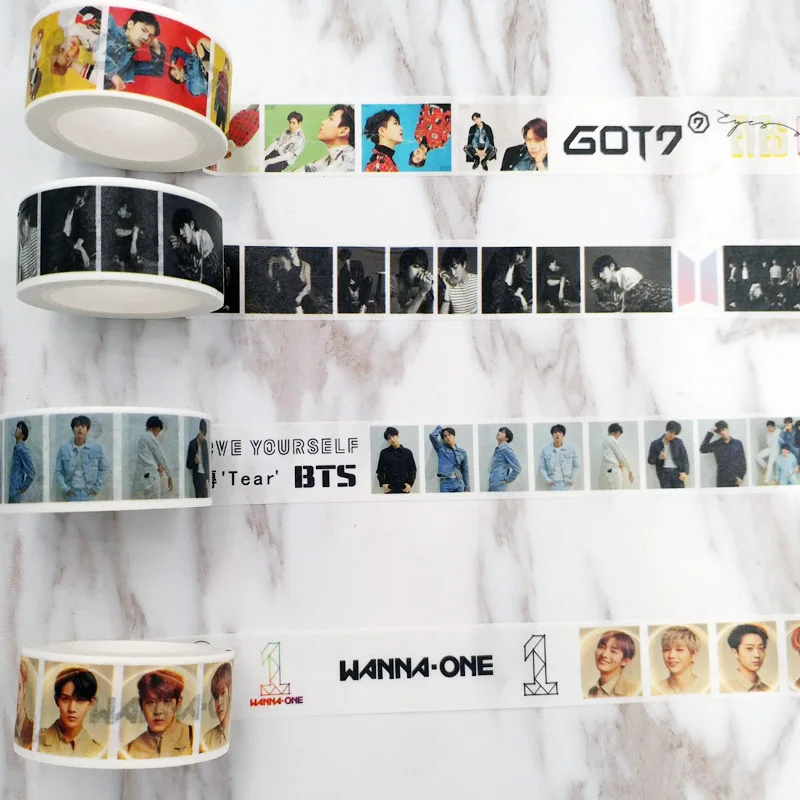 

[MYKPOP]WANNA ONE GOT7 Boys DIY Diary Book Scrapbook Sticker KPOP Fans Collection SA18061812