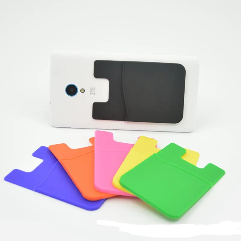 

Adhesive Sticker Back Cover Card Holder Case Pouch for Cell Phone Colorful Card Holder Phone Card Holder