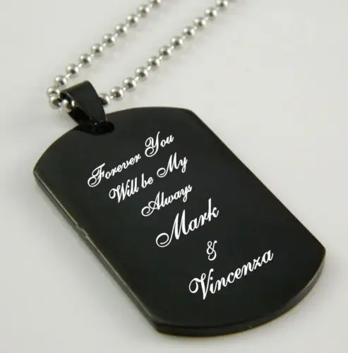 

black color dog tag cheap custom engraving word dog tag high quality custom blank dog tag with carve LOGO