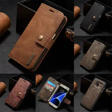 Luxury Leather Wallet Case for Samsung Galaxy S7 S7 Edge Vintage Multifunction Flip Cover Phone Bag with Card Holder