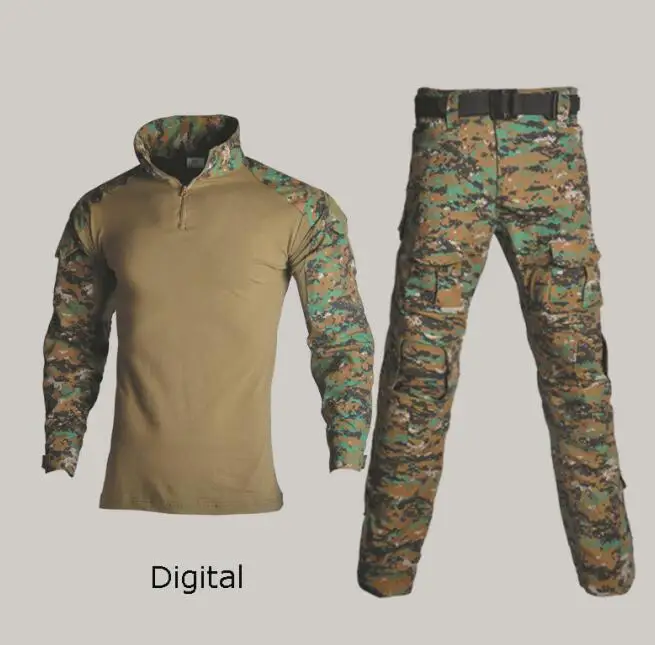 S. ARCHON Камуфляж Военная Тактическая форма набор для мужчин камуфляж SWAT Amry боевая одежда костюм гибкие брюки карго рубашка с длинным рукавом - Цвет: Digital