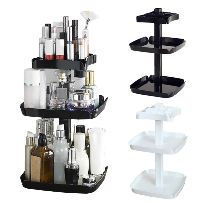 

360 Degree Rotation Makeup Organizer Storage Box Cosmetic Lipstick Organizer Holder Rack TY99