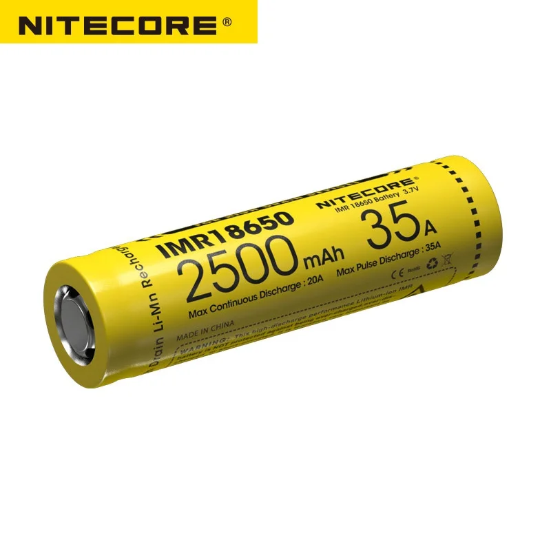 Аккумуляторная батарея Nitecore IMR18650 2500 мАч 35 А 3 7 в идеально подходит для устройств