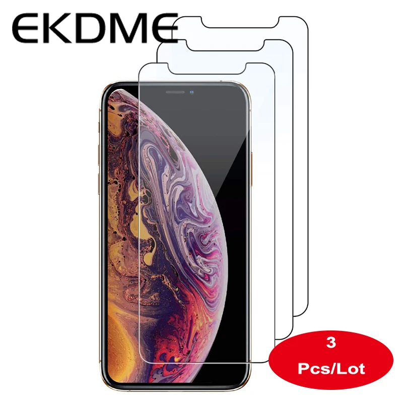 

3 Pack Tempered Glass Screen Protector Protective Glass for iPhone X XS Max XR XS Film Glass for iPhone 4 4S 5 5S SE 6 7 8 Plus