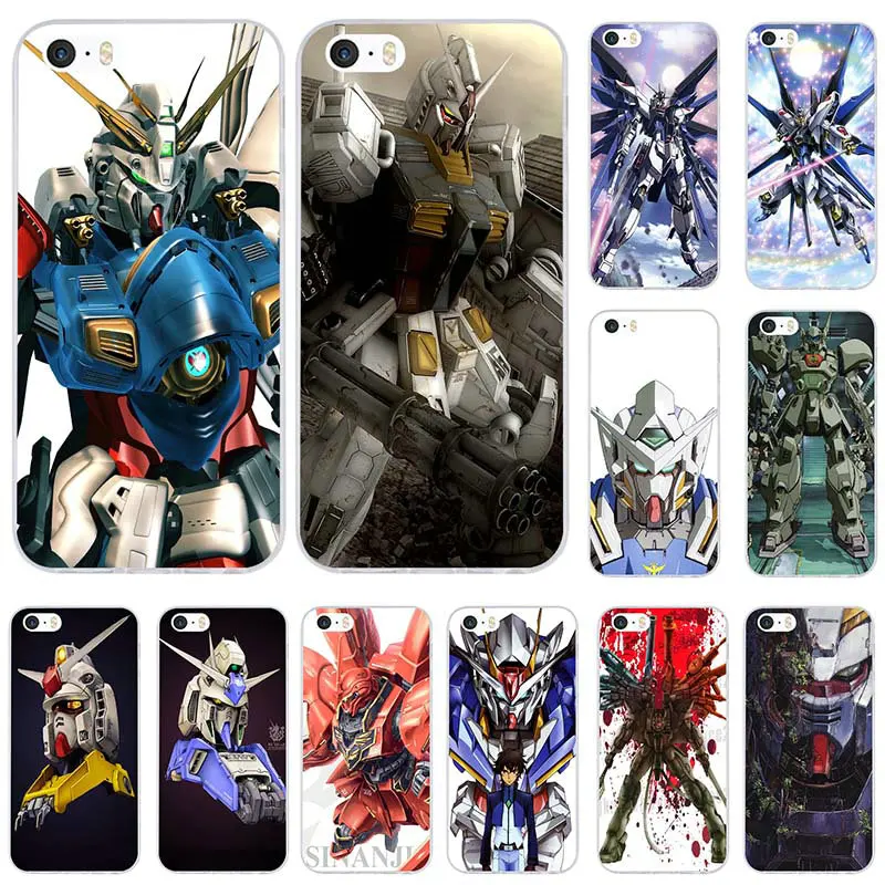 

Cartoon Games Gundam Soft Clear TPU Silicon Mobile Phone Case For iphone 4 4s 5 5s se 6 6s plus 7 7plus 8 8plus X XR XS MAX Case