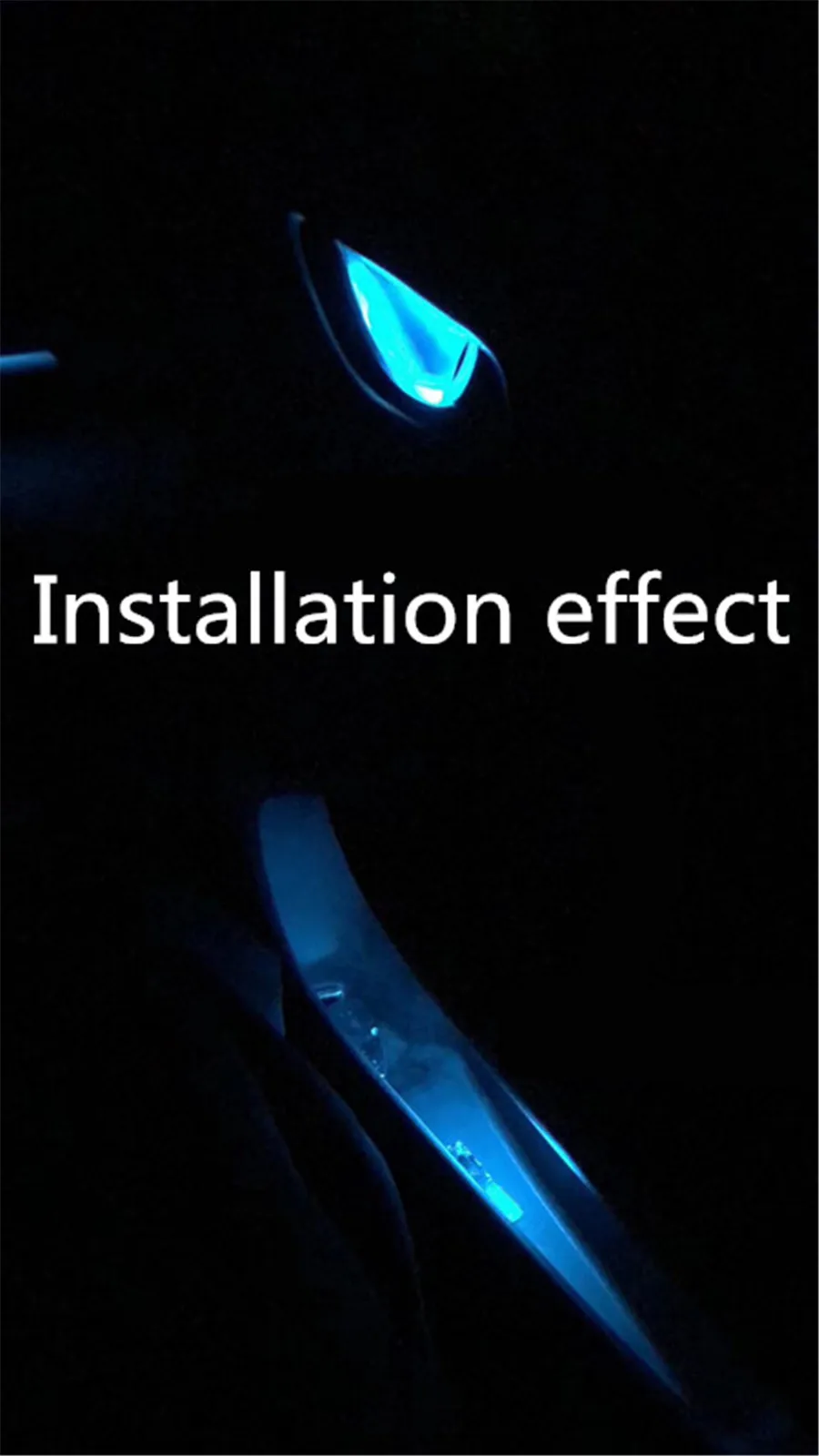 4pcs Car Interior Ambient Door Light Atmosphere Lamp Handrail Handle Bowl Lamp Decoration Decoration Lights