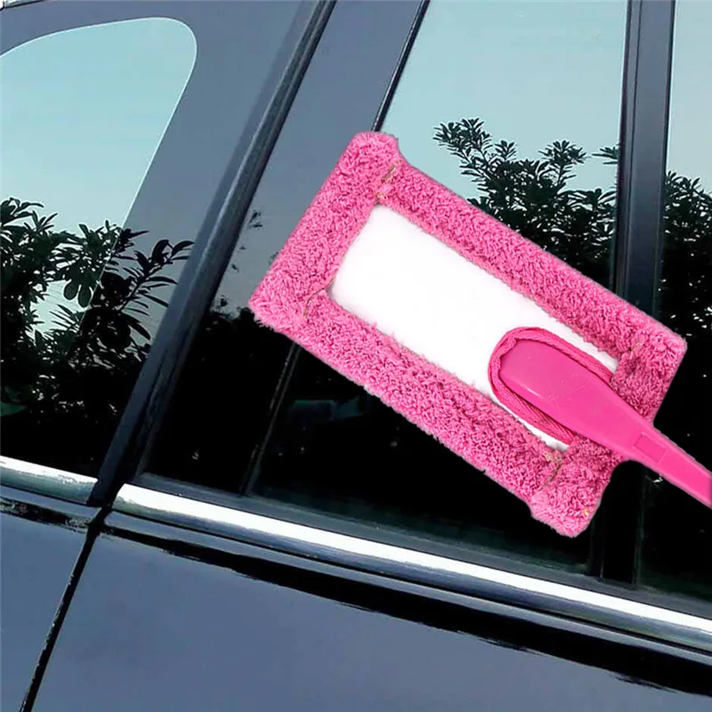 

Hot Car Washer Brush Microfiber Window Cleaner Long Handle Dust Car Care Handy Washable Car Cleaning Tool JSX