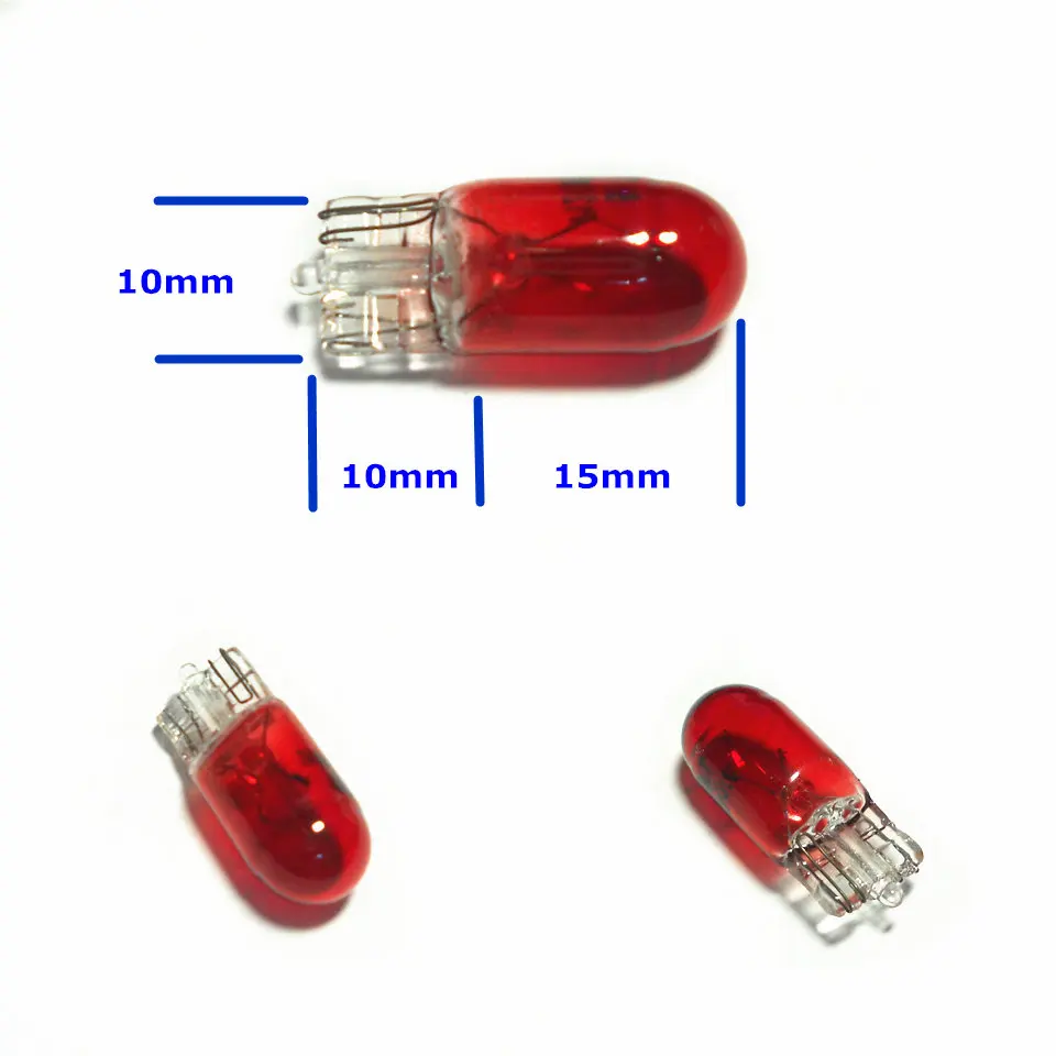 12V общая галогенная автомобильная лампа красного цвета W3W5W T10 W2.1X9.5d для ширины