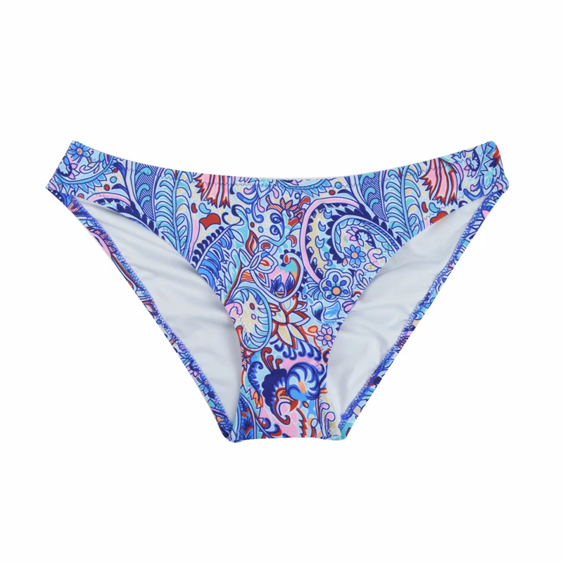 M&M 2019 Girls Sexy Low Waist Candy Colors Bikini Bottom Women Print Cheeky Small Swim Briefs Sporty Shorts B602