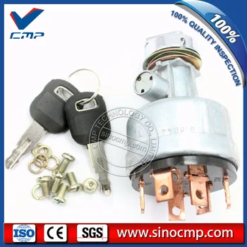 

320B E320B Excavator Ignition Switch 7Y-3918 7Y3918, 6 Wires with 2 Key, 3 month warranty