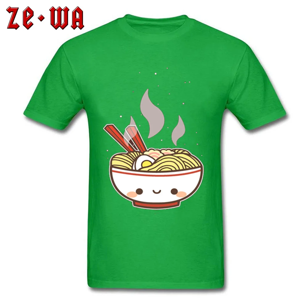 Latest Cute Ramen Japanese Summer T-Shirt O Neck Cotton Men's Tops Shirt Short Sleeve Thanksgiving Day Summer T Shirts Cute Ramen Japanese green