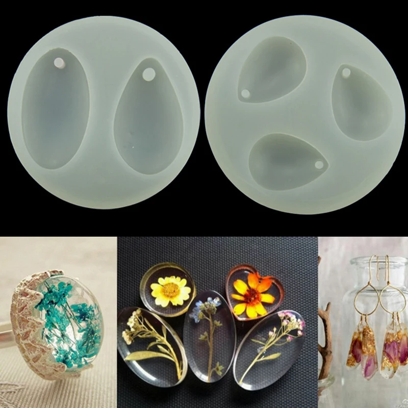 Silicone Waterdrop Mould for DIY Resin Necklace Pendant Earring Crystal