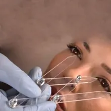 Акриловая линейка для перманентного макияжа, формовочный трафарет для бровей, соотношение разделительная линейка, материал для акрилового белого цвета, инструмент для бровей